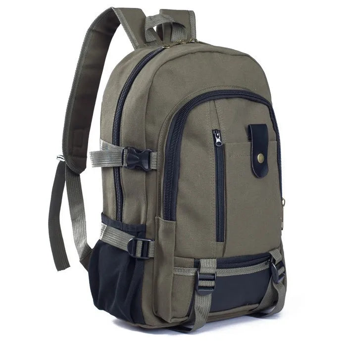 Hot Trendy Men's Backpack Casual Travel Canvas Backpack Student Schoolbag Wholesale