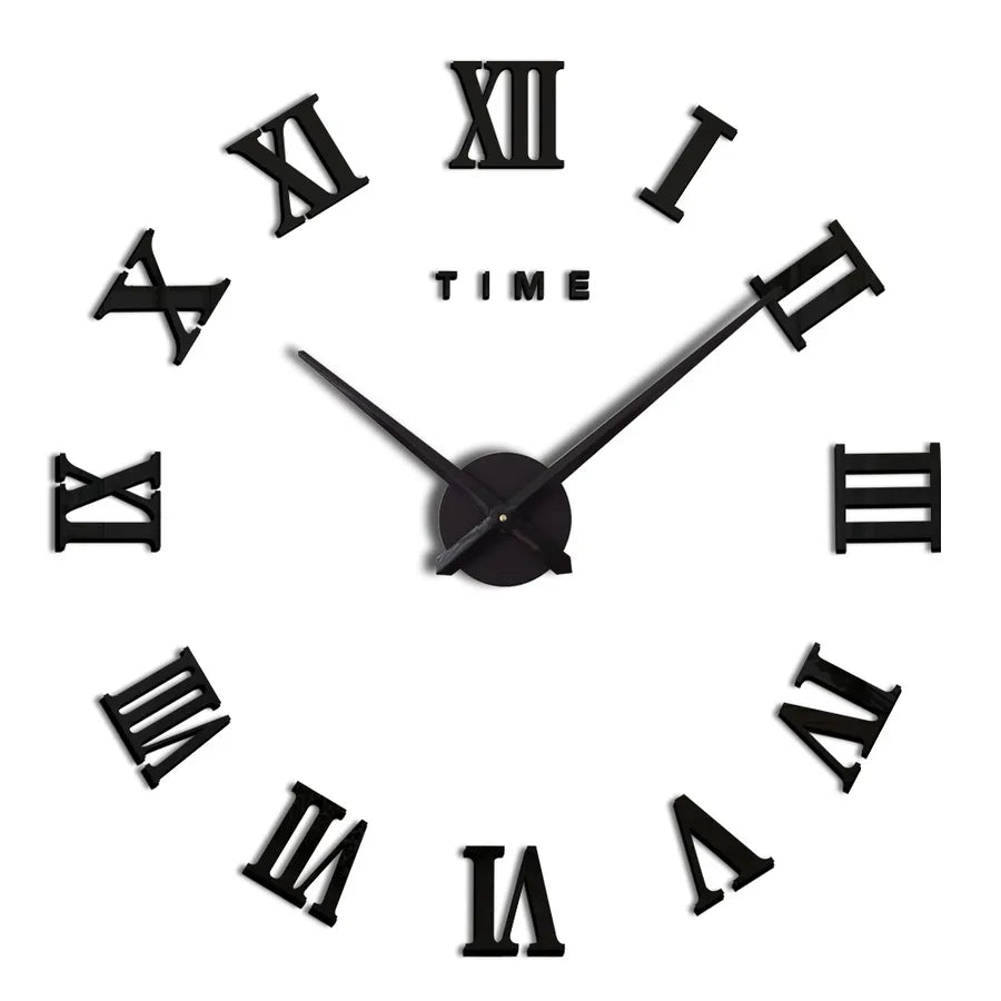 Casual Round Glass pendant Wall Clock Artificial Decorations