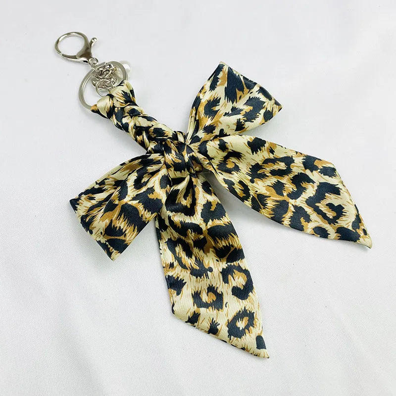 Sweet Simple Style Bow Knot Cloth Metal Unisex Bag Pendant Keychain