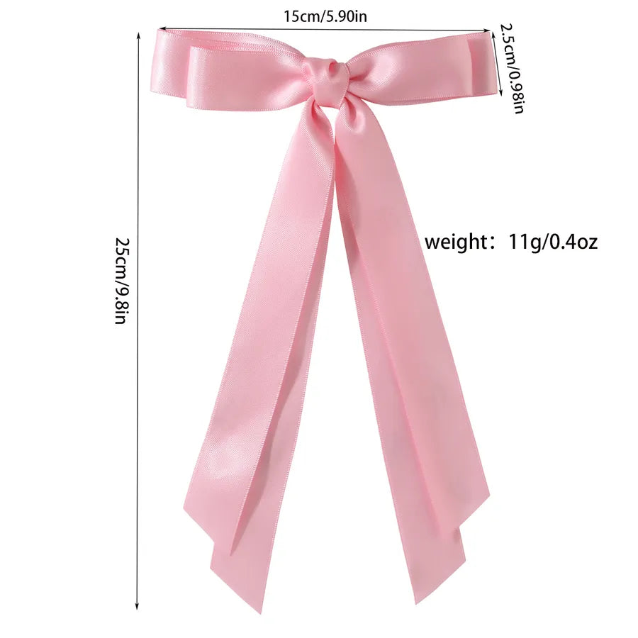 Women's Sweet Simple Style Classic Style Solid Color Bow Knot Cloth Hair Clip
