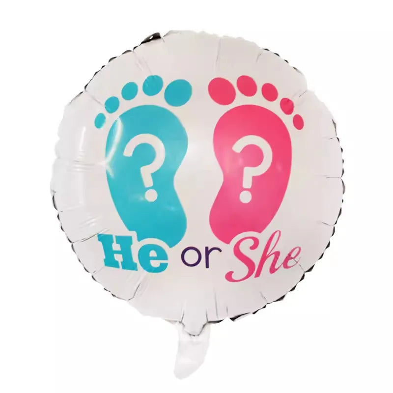 Gender Reveals Party Aluminum Film Ball Gender Male Treasure Female Treasure Bottle Birthday Party Venue Layout Aluminum Film Balloon