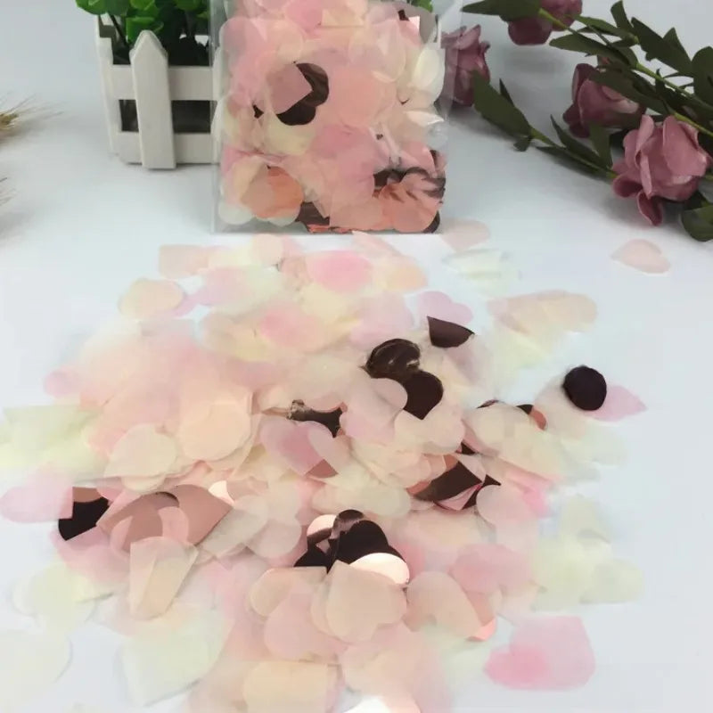 2.5cm heart-shaped love paper pieces Valentine's Day wedding venue hand-held throwing paper scraps transparent balloon filler