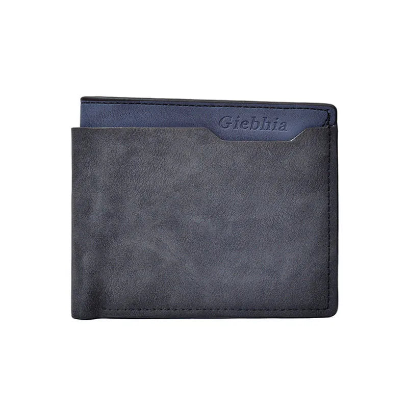 Men's Solid Color Pu Leather Flip Cover Small Wallets