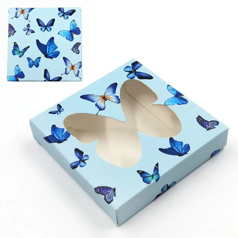 fashion new butterfly window false eyelash card paper rectangular box