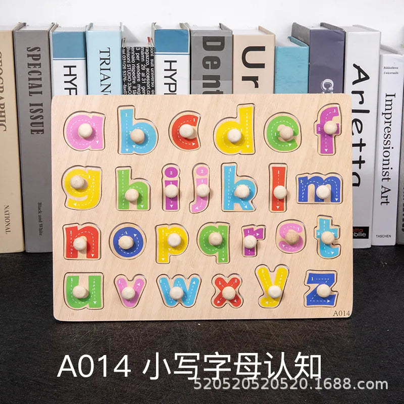 children 's education wooden toys numbers alphabet fruit intelligence building blocks 1 set