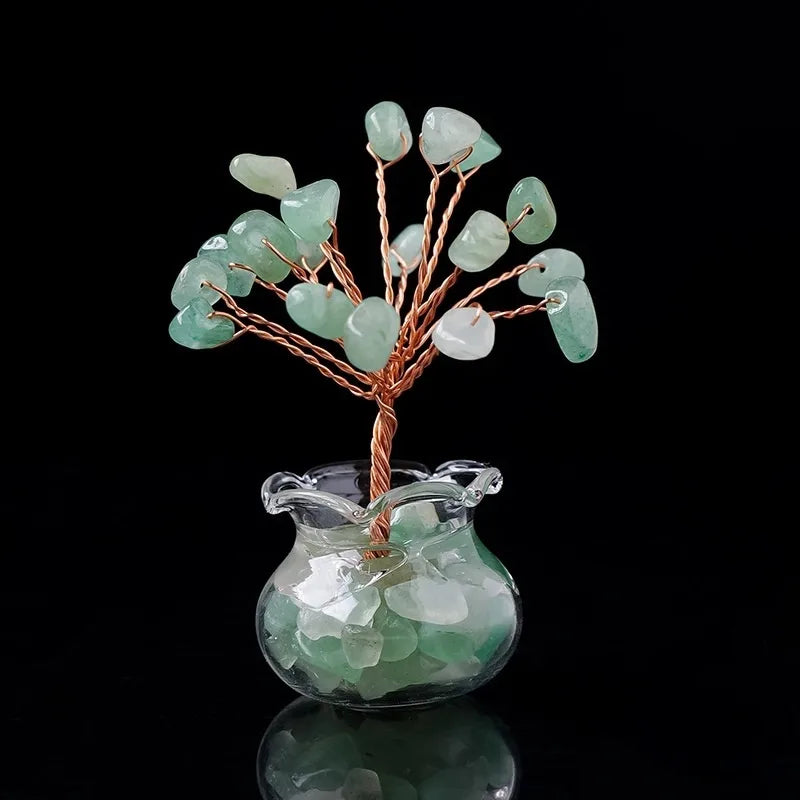 Elegant Tree Crystal Ornaments Artificial Decorations