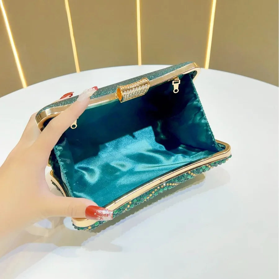 Fashionable Versatile Luxury Rhinestone Evening Bag High-End Sensation Lady Handheld Bag Women Elegant Atmosphere Dinner Bag