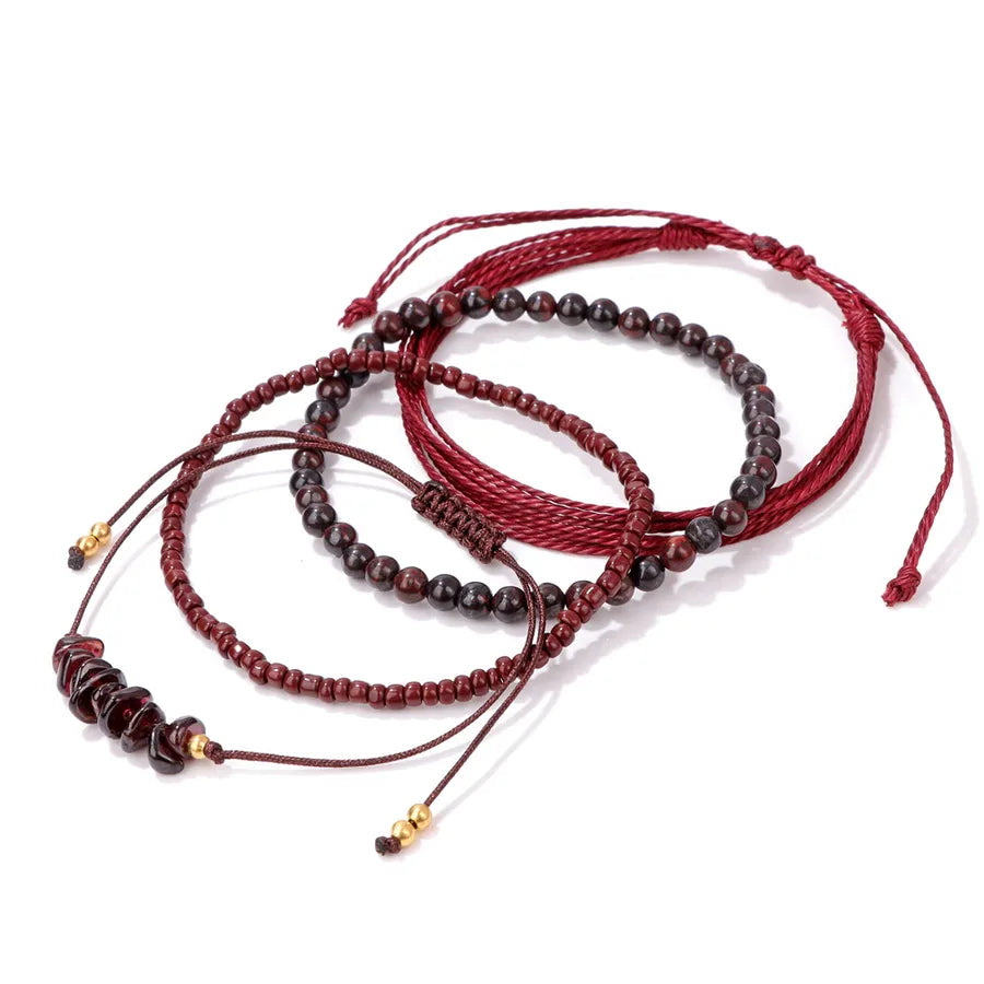 Elegant Geometric natural stone Crystal Seed Bead Bracelets In Bulk