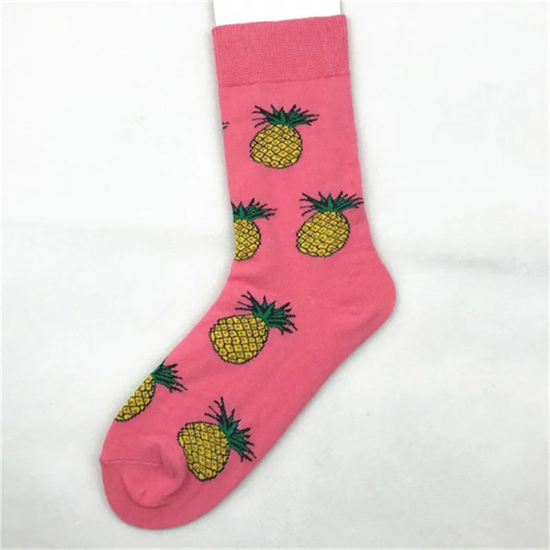 unisex casual geometric cotton crew socks a pair