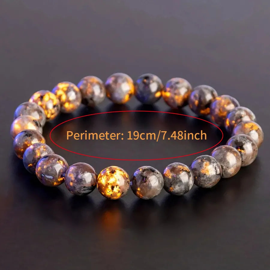 Amazon's Hottest Jewelry Natural Flame Stone Bracelet for Men and Women Unisex Single Circle Beaded Energy Bracelet Wholesale