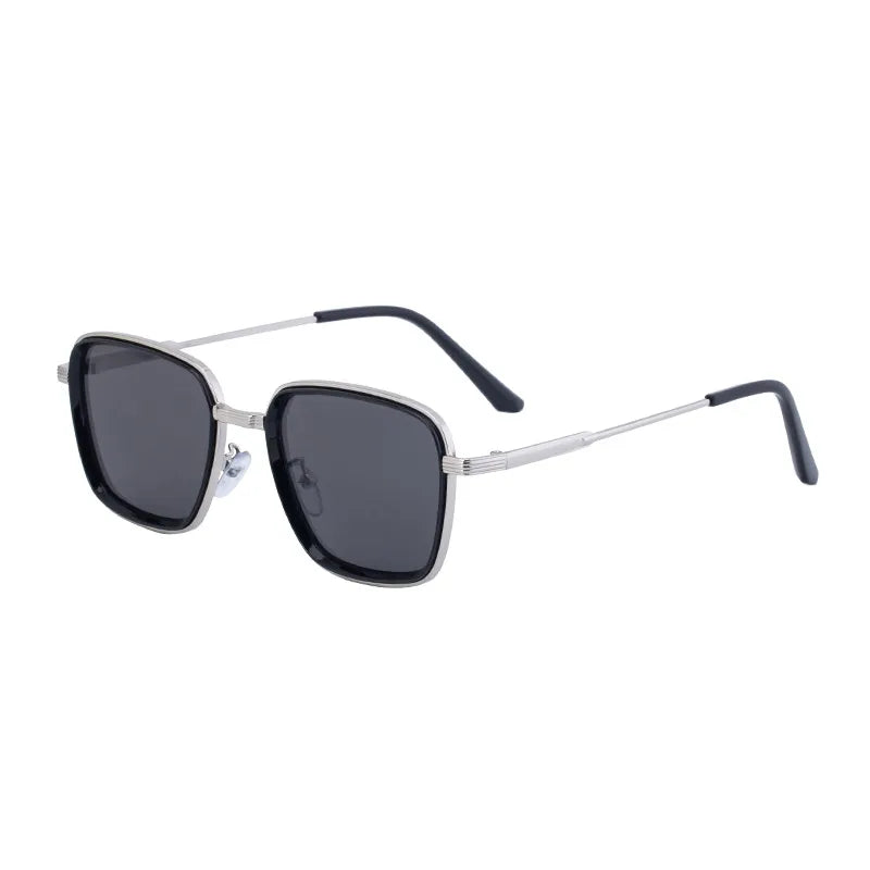 Casual Streetwear Solid Color Pc Square Full Frame Men's Sunglasses