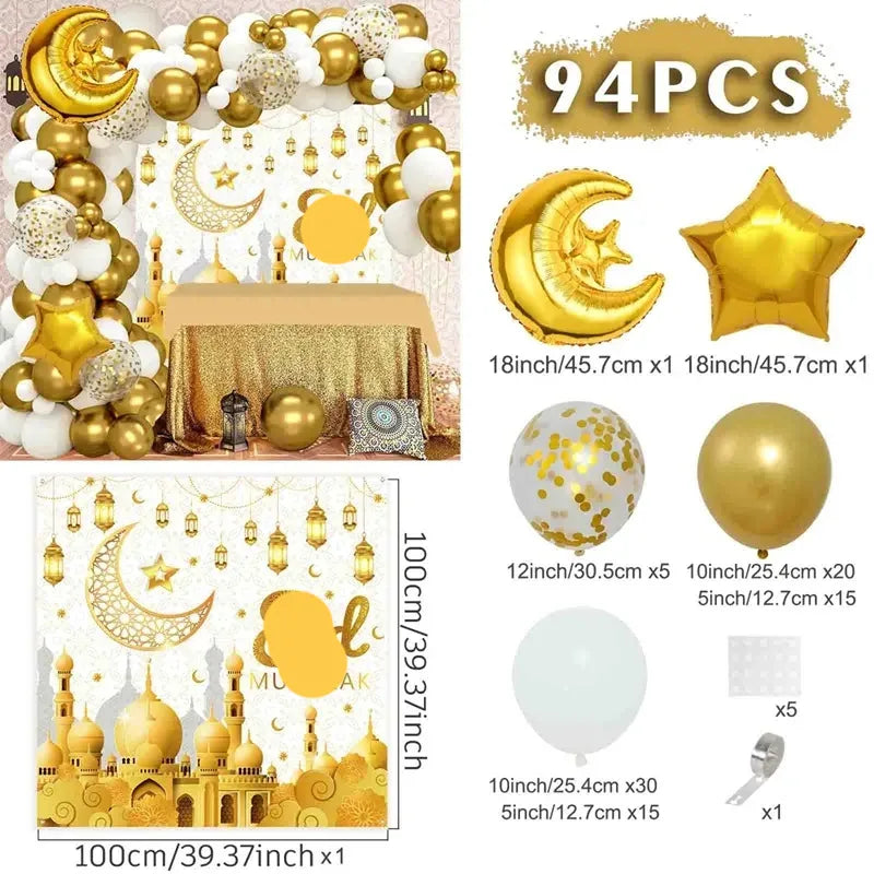 Romantic Star Moon LaTeX Aluminum Film Festival Balloons Party Supplies Balloons 1 Set