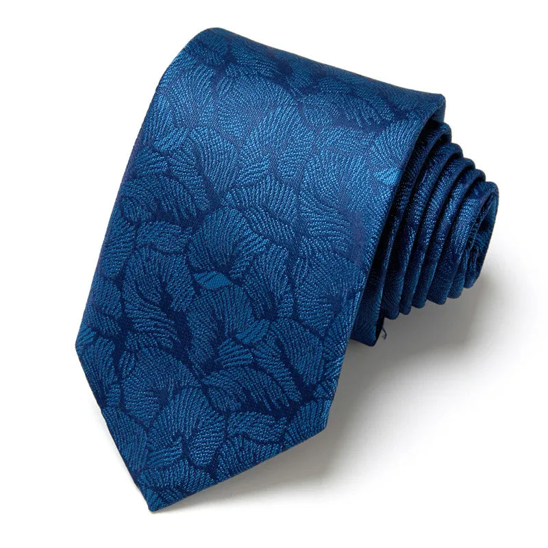 casual geometric waves polyester polyester yarn men's tie