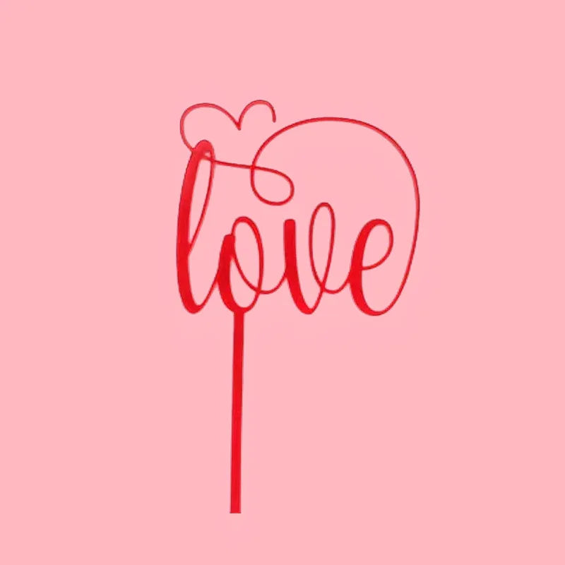 Valentine'S Day Casual Elegant Lady Letter Plastic Holiday Banquet Selfie Cake Decorating Supplies Party Supplies Cake Decorating Supplies 1 Piece