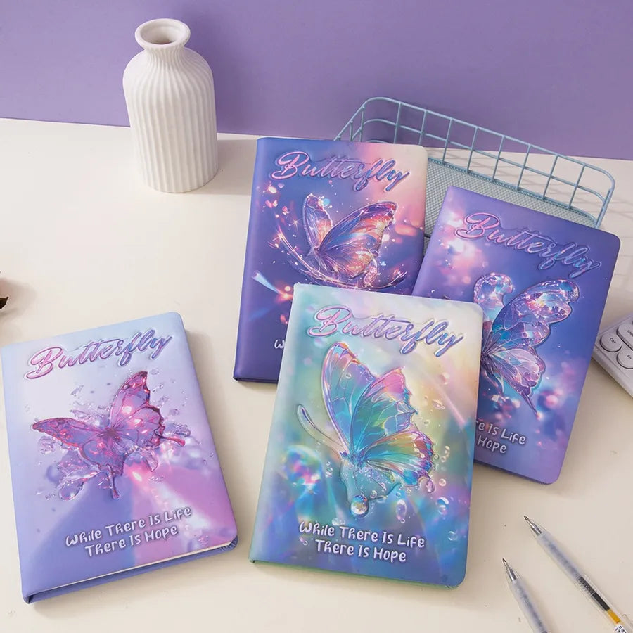 Portable Dream Butterfly Mini Notebook Elegant Portable Diary Book For Girls Handy Personalized Note Book Novelty Design
