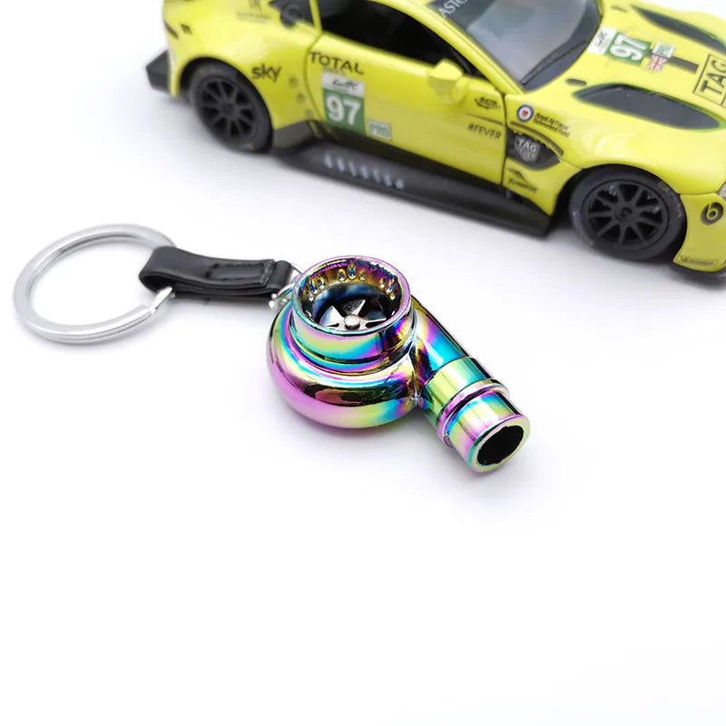 simple style brake disc turbine air filter zinc alloy unisex keychain
