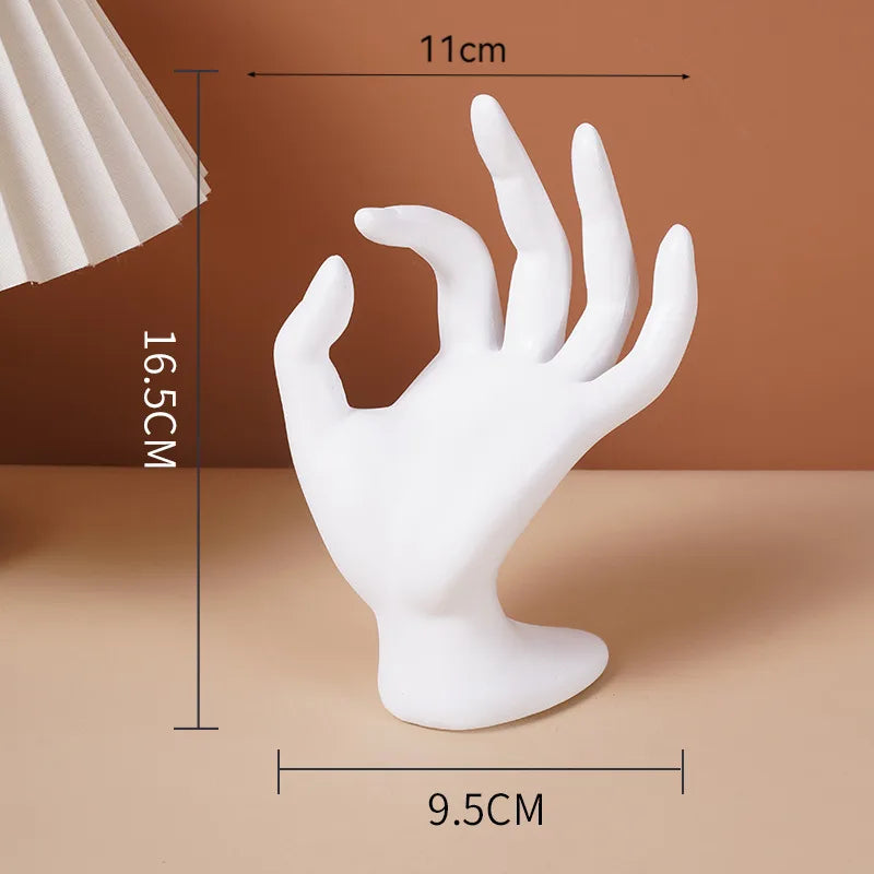 Resin Jewelry Display Stand Necklace Bracelet Earring Model Holder Premium Feel Integrated Design Hand Touch Pattern