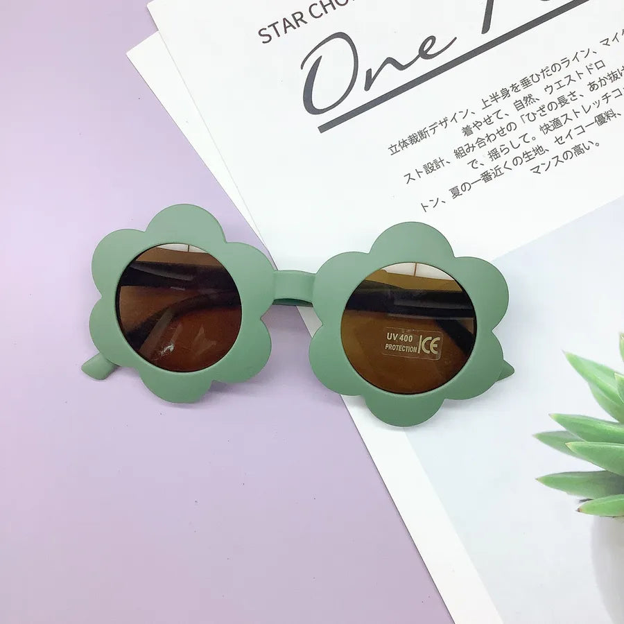 Children's Fashionable Cute Sunflower Sunglasses Baby UV Protection Multi-color Glasses Outdoor Sports Fishing Traveling Driving