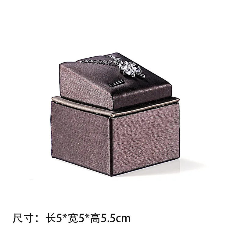 Matte Leather Jewelry Display Tray Earring Bracelet Storage Plate Loose Beads Pin Ring Holder Necklace Stand Luxury Design