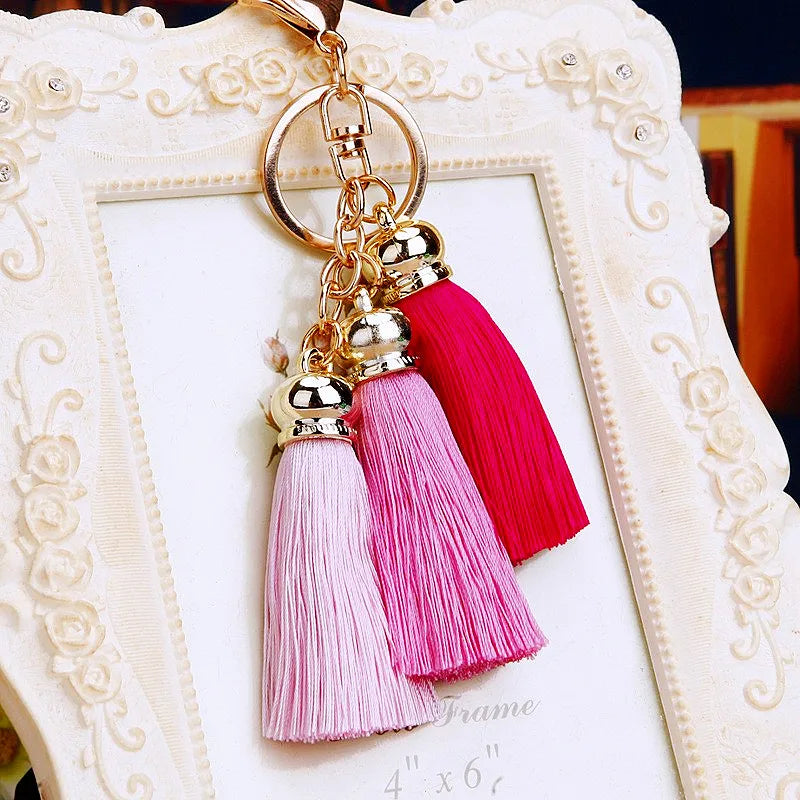 Simple Style Classic Style Solid Color Metal Women's Bag Pendant Keychain