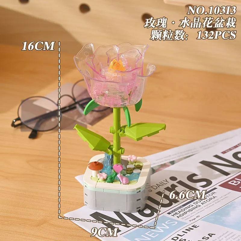 Kids(7-16Years) Children Unisex Flower ABS Building Toys Learning & Education Toys