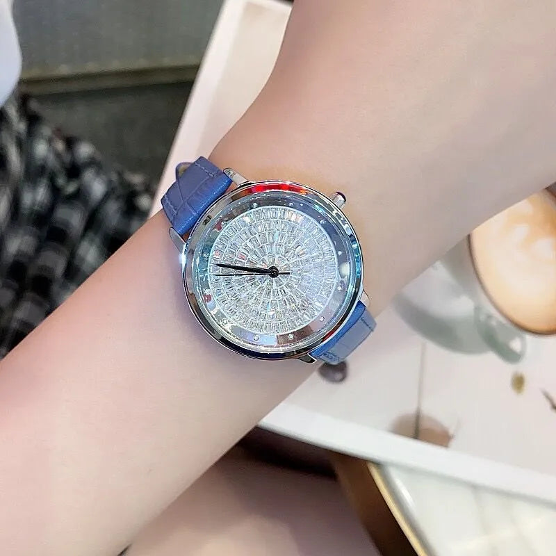 Casual Elegant Solid Color Butterfly Double Snap Quartz Watch Women's Watches