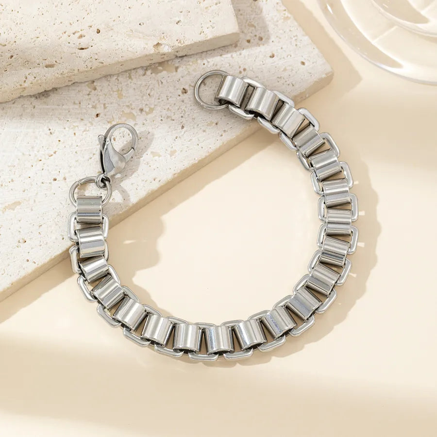 Hip-Hop Simple Style Streetwear Geometric 304 Stainless Steel Bracelets In Bulk