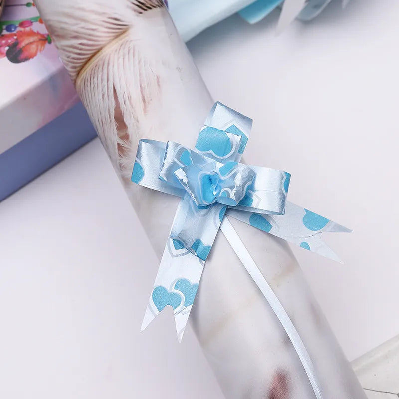 Free Shipping 15# Trumpeter Flower Christmas Holiday Decoration Gift Packaging PP Plastic Flower Bow Ribbon