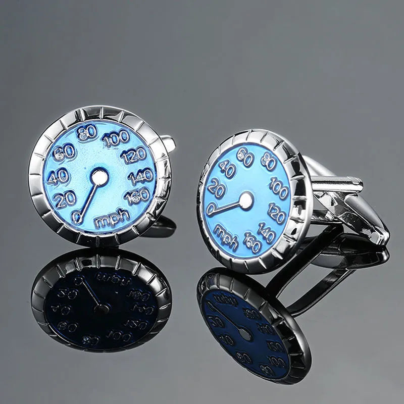 business geometric copper plating men's cufflinks