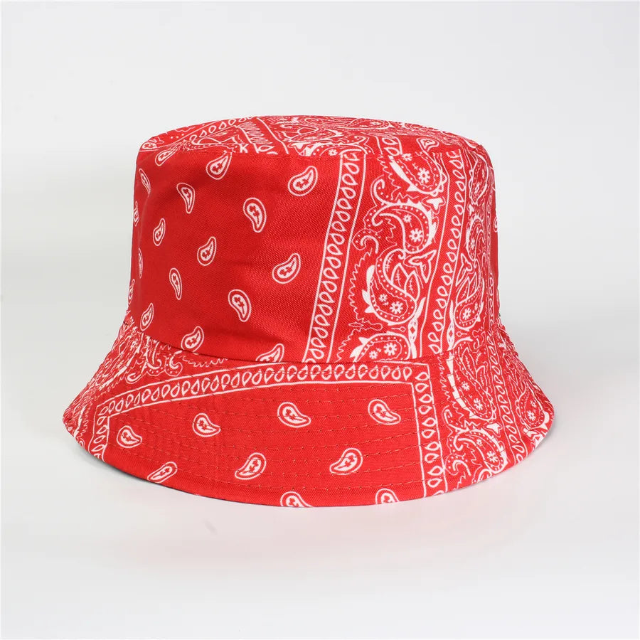 Double-Sided Fisherman Hat Women's Floral Print Sunshade Leaf Animal Cartoon Bucket Cap Spring Summer Elegant Casual Style