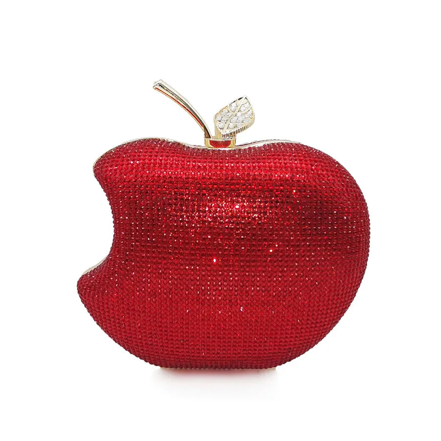 red blue black polyester solid color rhinestone evening bags