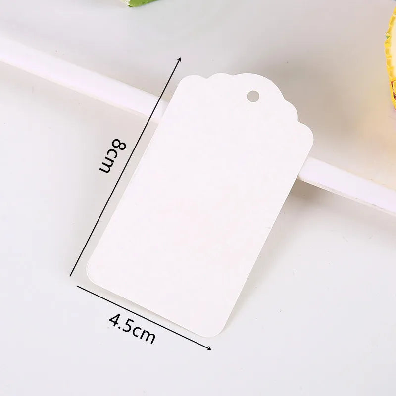 Fixed wholesale retro shaped cowhide Cardboard DIY graffiti bookmark label gift packaging bag tag message card