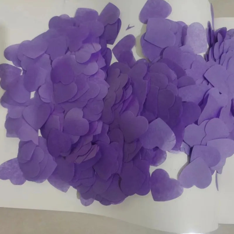 2.5cm heart-shaped love paper pieces Valentine's Day wedding venue hand-held throwing paper scraps transparent balloon filler