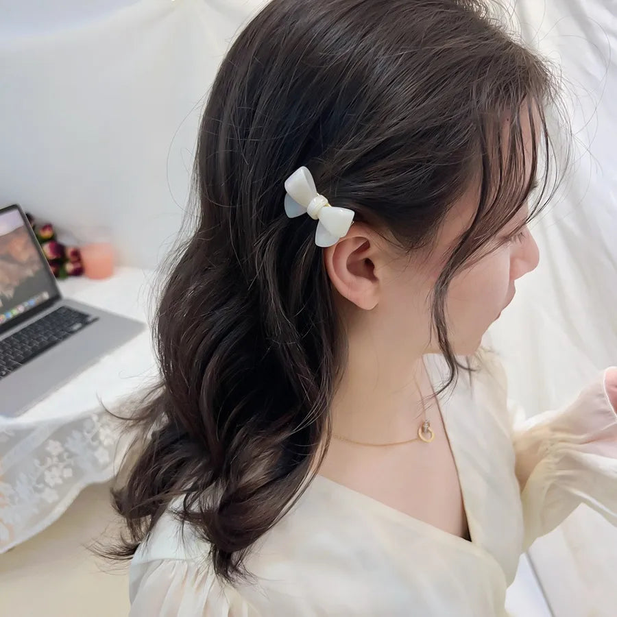 Elegant Acetate Butterfly Knot Hair Clip Stylish Duckbill Clip Small Size Cute Hair Accessories For Women Versatile Hair Decorations
