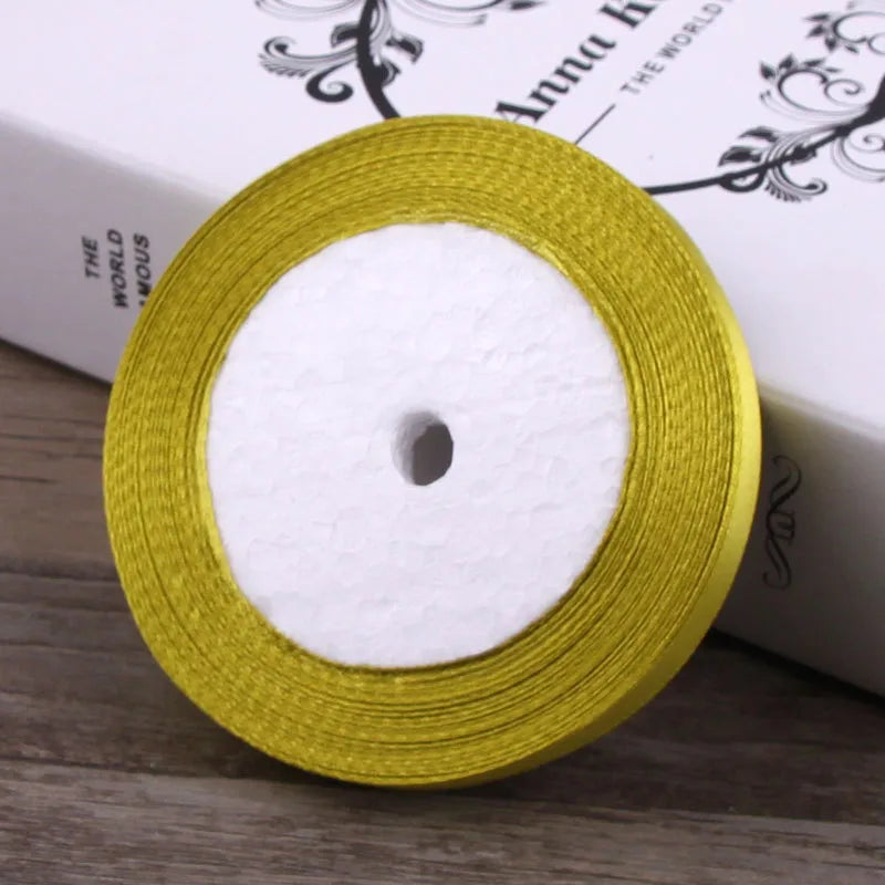 6mm Wide Ribbon Red Ribbon Fabric Ribbon 6mm Packaging Woven Hair Ribbon Thin Ribbon Headwear Hair Accessories Gold Line Ribbon