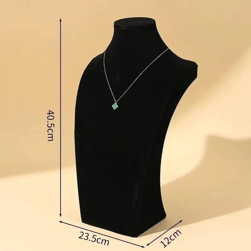 Modern Simplicity Jewelry Necklace Display Stand Counter Display Props Mannequin Pendant Holder Velvet Leather Material