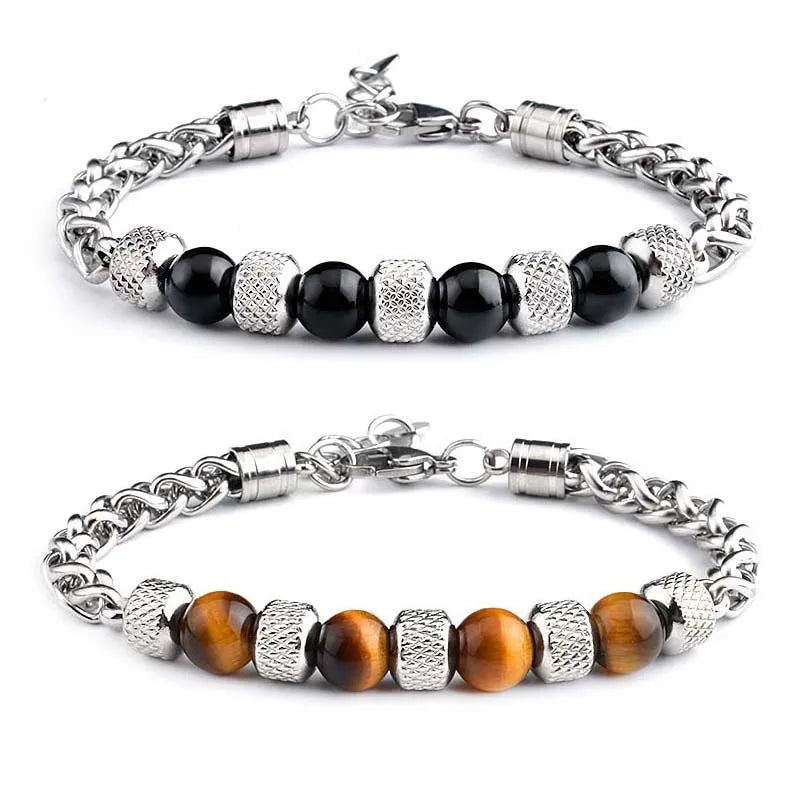 fashion geometric titanium steel polishing bracelets