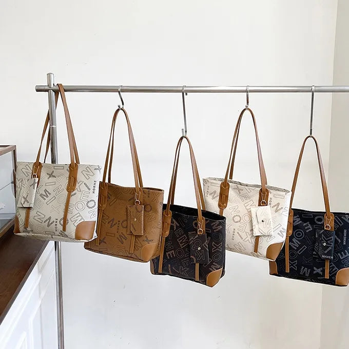Women's Foreign Trade Bags  New Shoulder Bag Retro Fashion Casual Tote Bag Women's Simple Large Capacity Handbag
