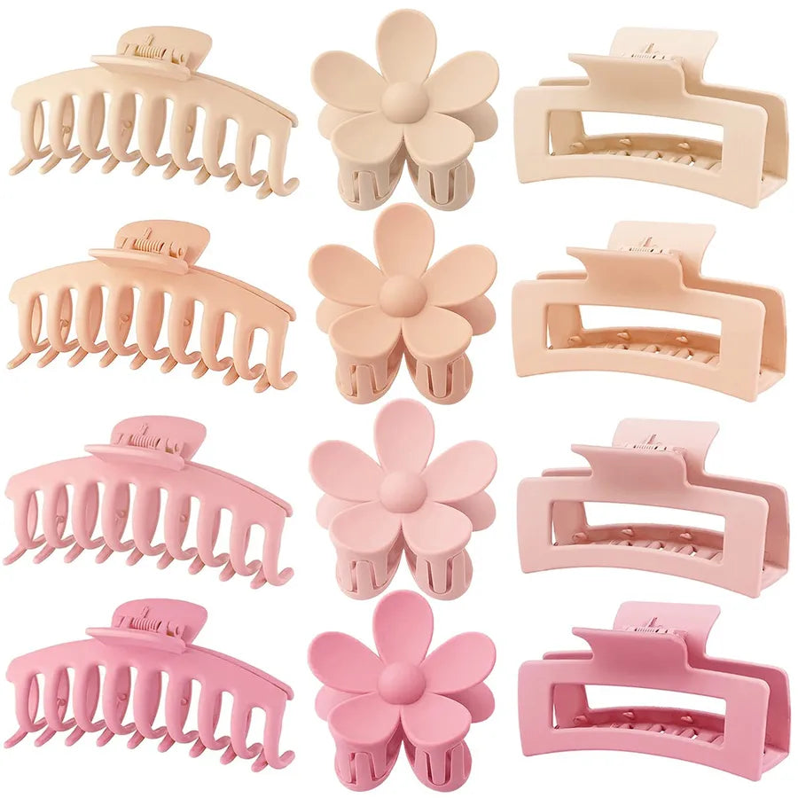 Hot Large Grip Suit Seamless Back Head Frosted Claw Clip Rectangular Shark Clip Hair Accessories Wholesale