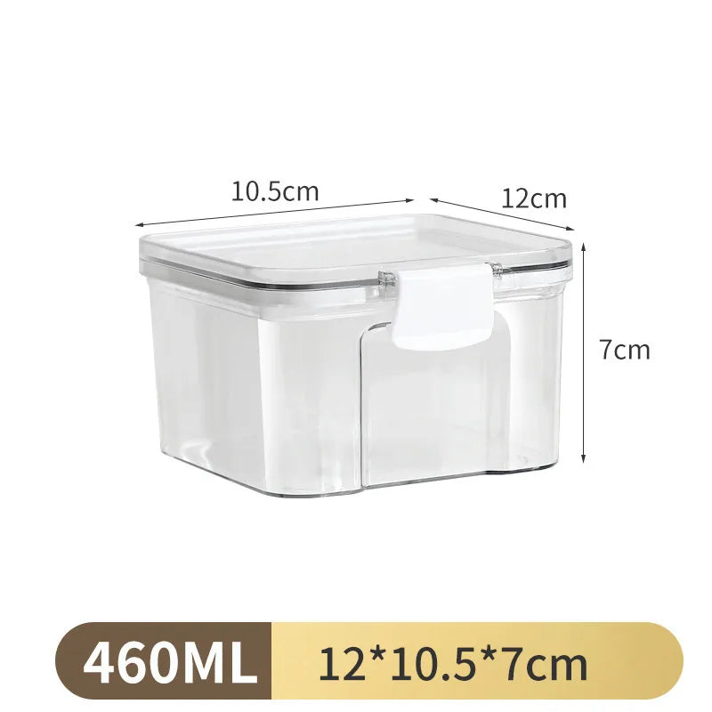 White sealed jar transparent storage box moisture-proof snack dry goods tea storage jar plastic jar grains kitchen