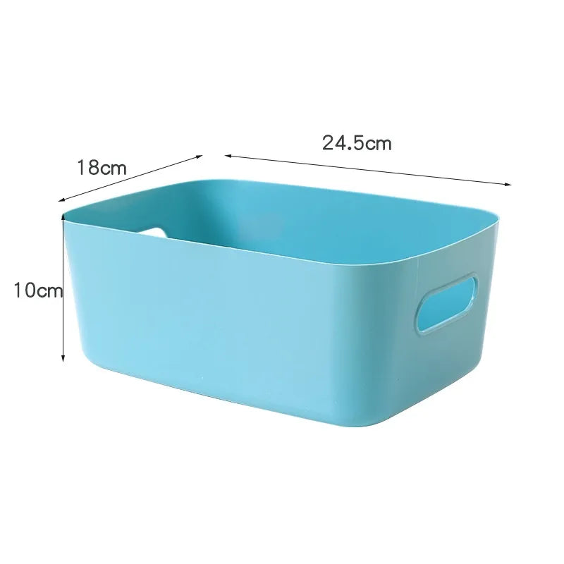 Simple Style Color Block Solid Color Plastic Storage Basket