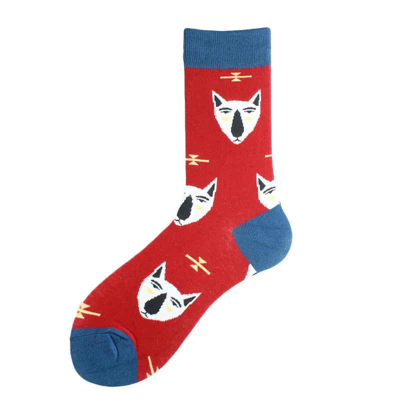 men's casual letter cotton polyester cotton crew socks a pair