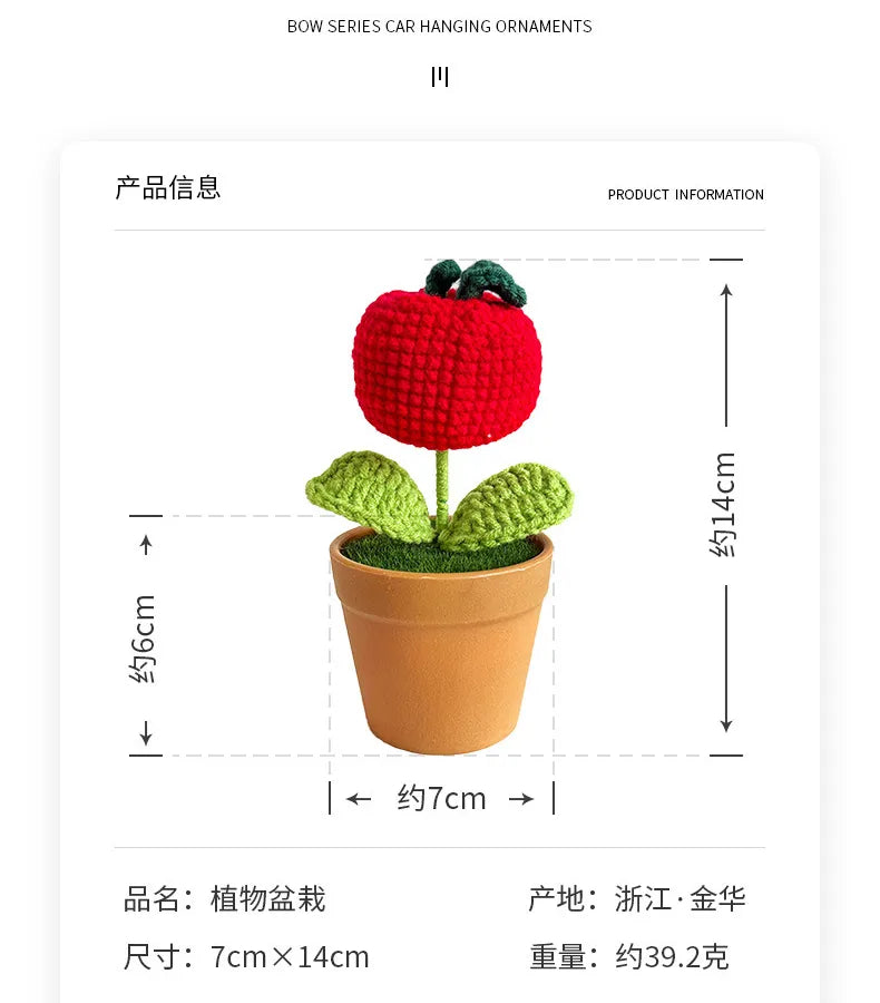sweet flower knit imitation plants