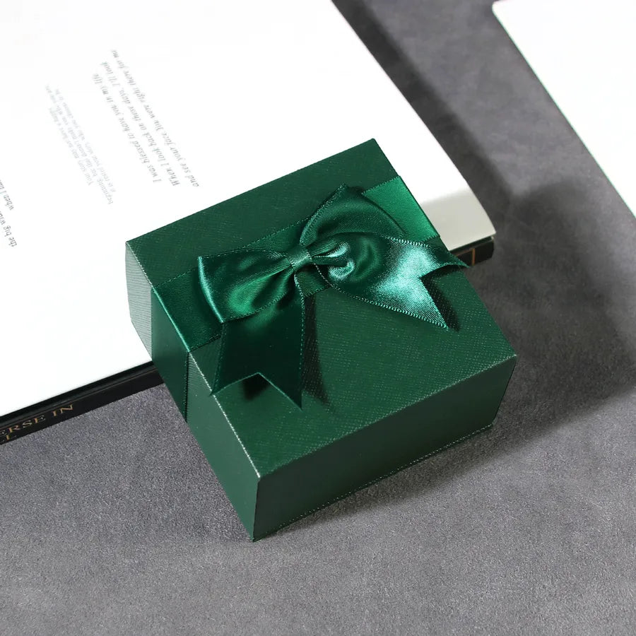 1 Piece Paper Simple Style Daily Solid Color Bow Knot Jewelry Boxes