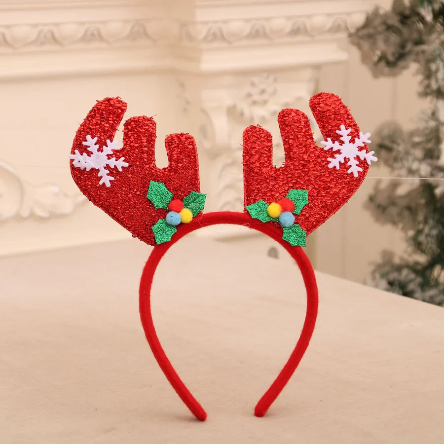 Christmas Cute Snowman Antlers Elk Nonwoven Party Festival Hair Band Costume Props Party Accessories