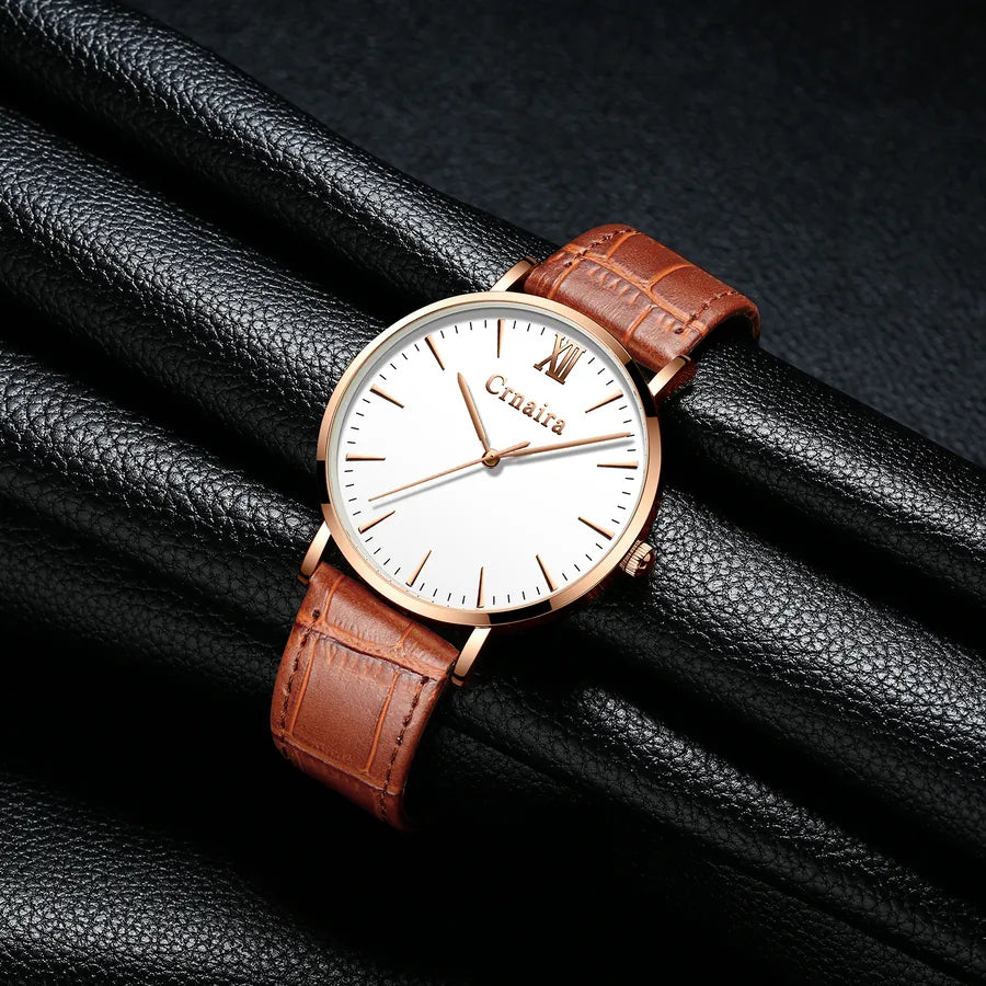 men's ultra-thin quartz waterproof watch