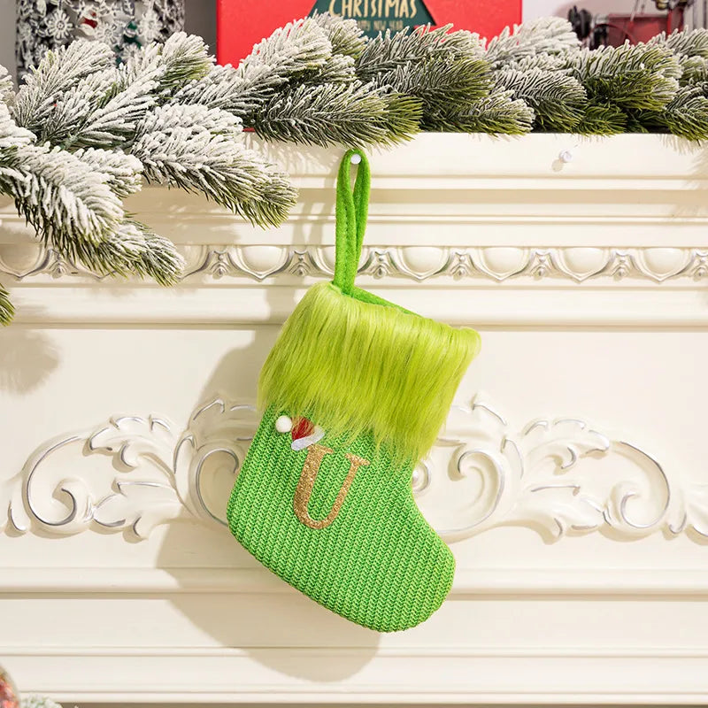 Christmas Nordic Style Cartoon Style Classic Style Christmas Hat Letter Nonwoven Polyester Party Festival Christmas socks Decorations Hanging Ornaments