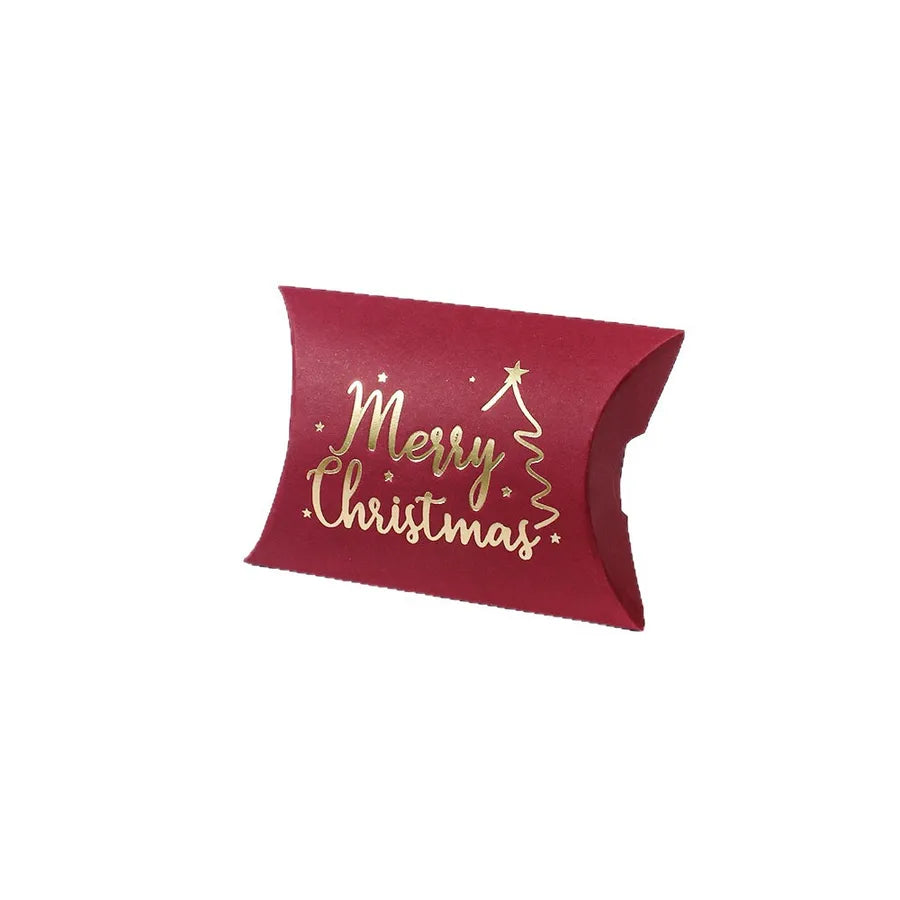 Merry Christmas Gift Box Gold Stamping Christmas Tree Holiday Decoration Gift Box Christmas Theme White Cardstock Packaging