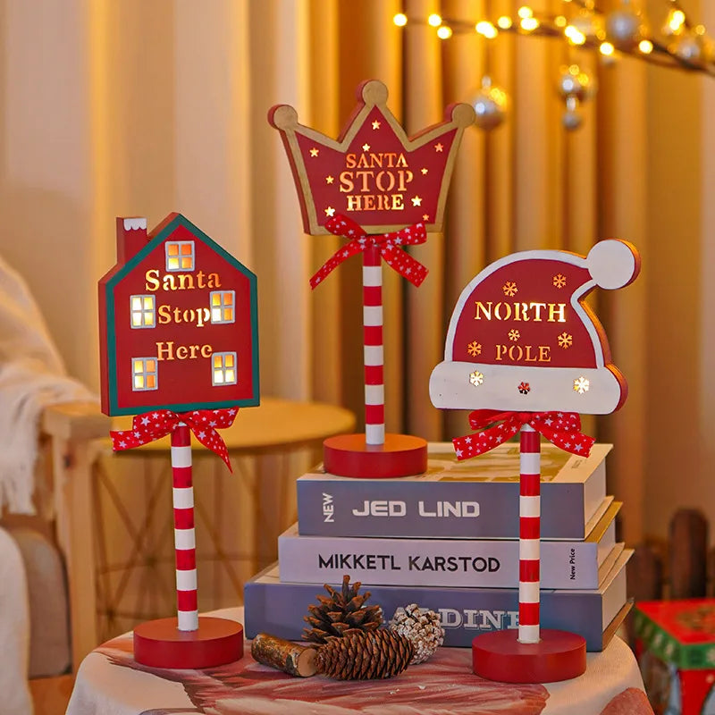 Christmas Cartoon Style Fruit Wood Party Lightings