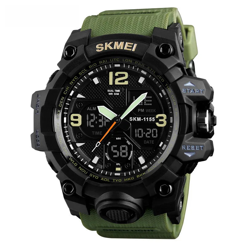 skmei men's waterproof electronic watch multi-functional dual display electronic watch outdoor sports watch wholesale
